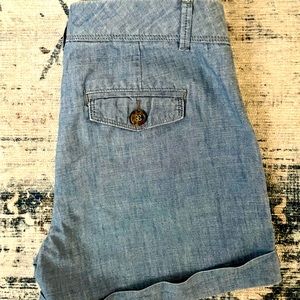 Banana Republic Cuffed Chambray Shorts Size 2